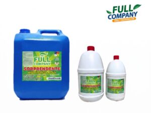 Hipoclorito de Sodio al 6% Full Company — pimpina 20 litros, galon 4 litros y botella 2 litros