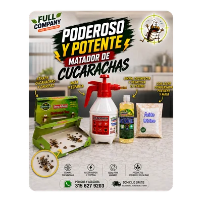 Combo Poderoso y potente matador de cucarachas