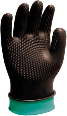Guantes de aseo negros monocolor gruesos