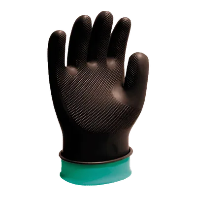 Guantes de aseo negros monocolor gruesos