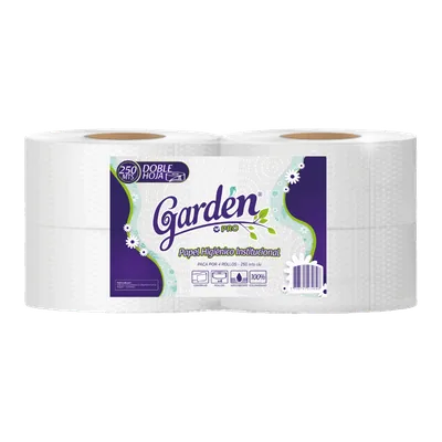 Papel higiénico industrial 250 mt doble hoja Garden