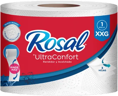 Papel higiénico triple hoja Rosal