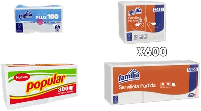 Servilletas (x100, x150, x300, x600)